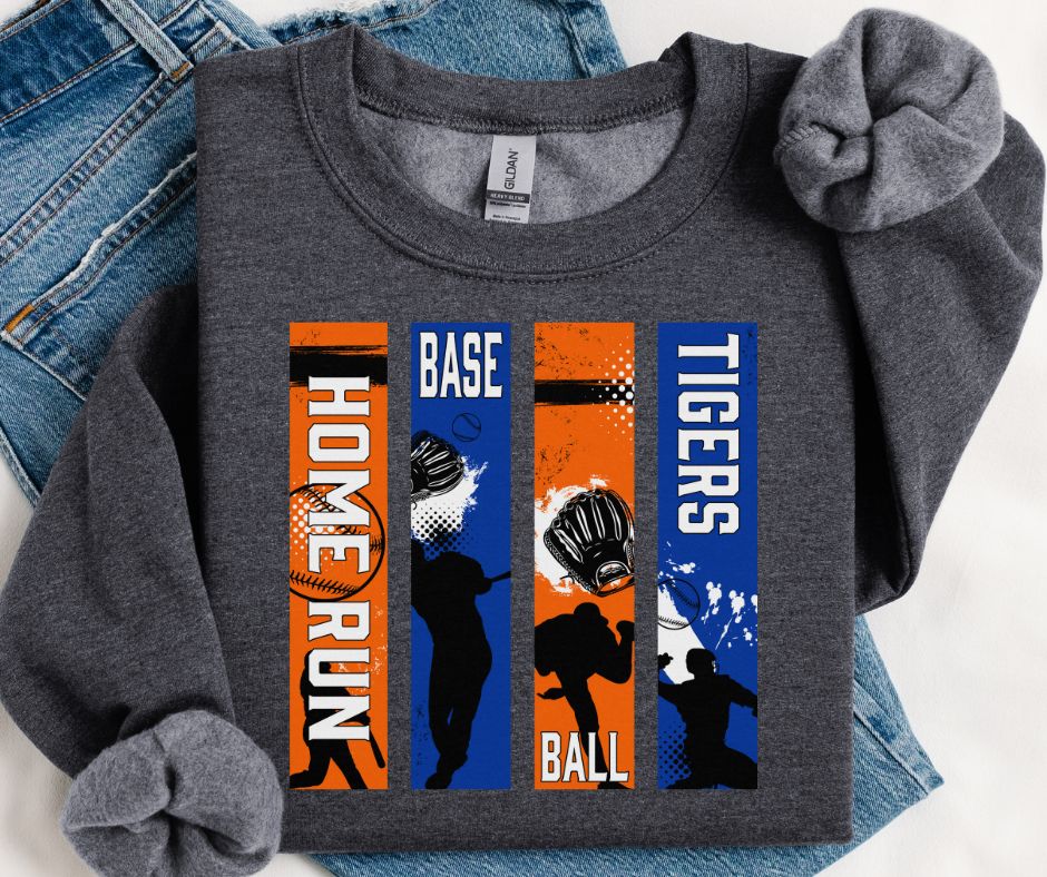 Tigers Home Run Panel (Royal Blue/Orange) - DTF