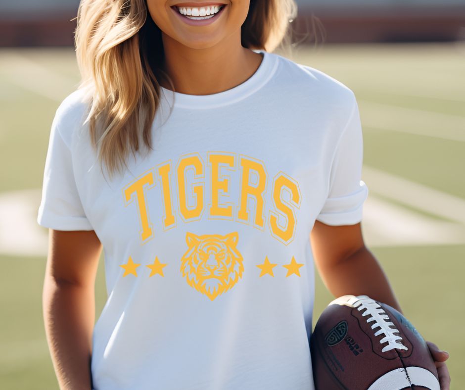 Tigers - Yellow Gold (Stars & Tradition Mascots) - DTF