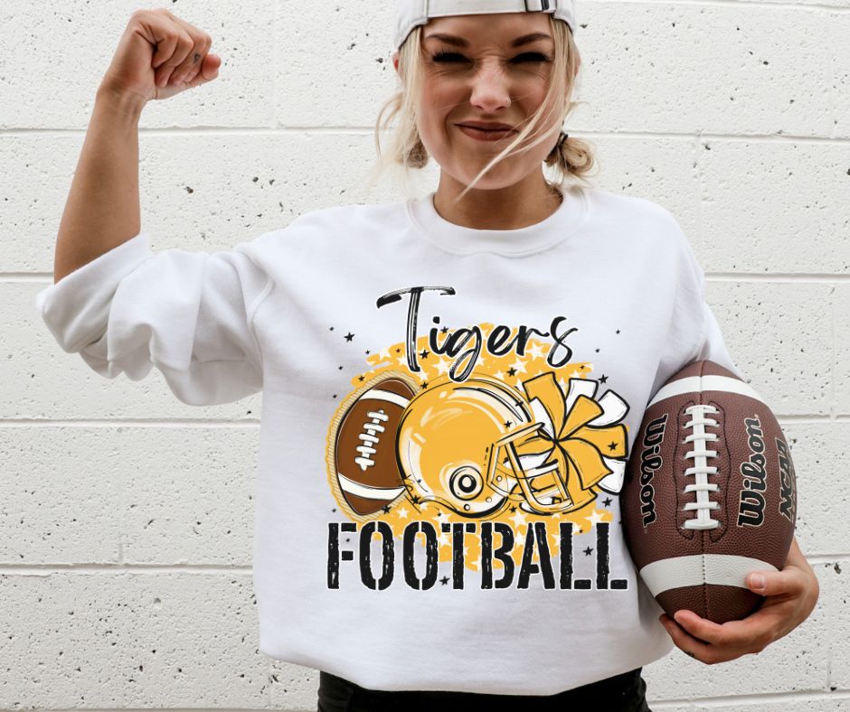 Tigers - Yellow Gold (Stars Football Mascots) - DTF
