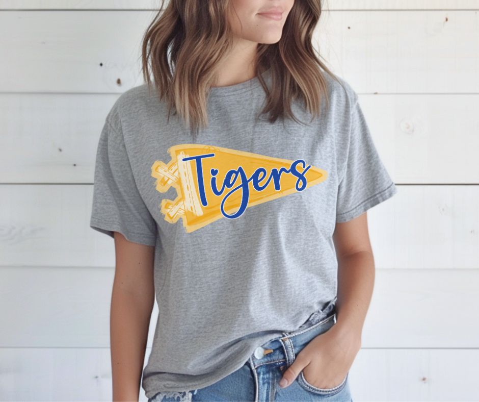 Tigers - Yellow Gold/Royal Blue (Pennant Party Mascots) - DTF