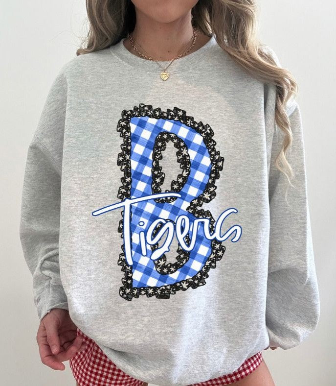 Tigers - B-Royal Blue/White (Daisy Ruffle Mascot) - DTF