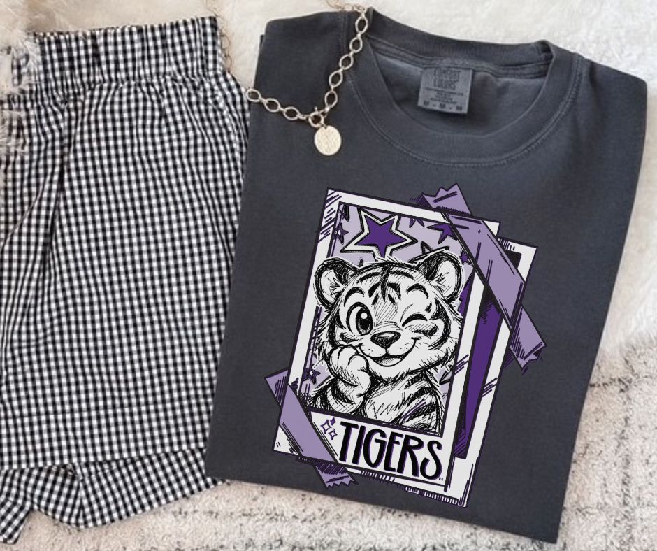 Tigers - Purple (Cutie Patootie Mascots) - DTF