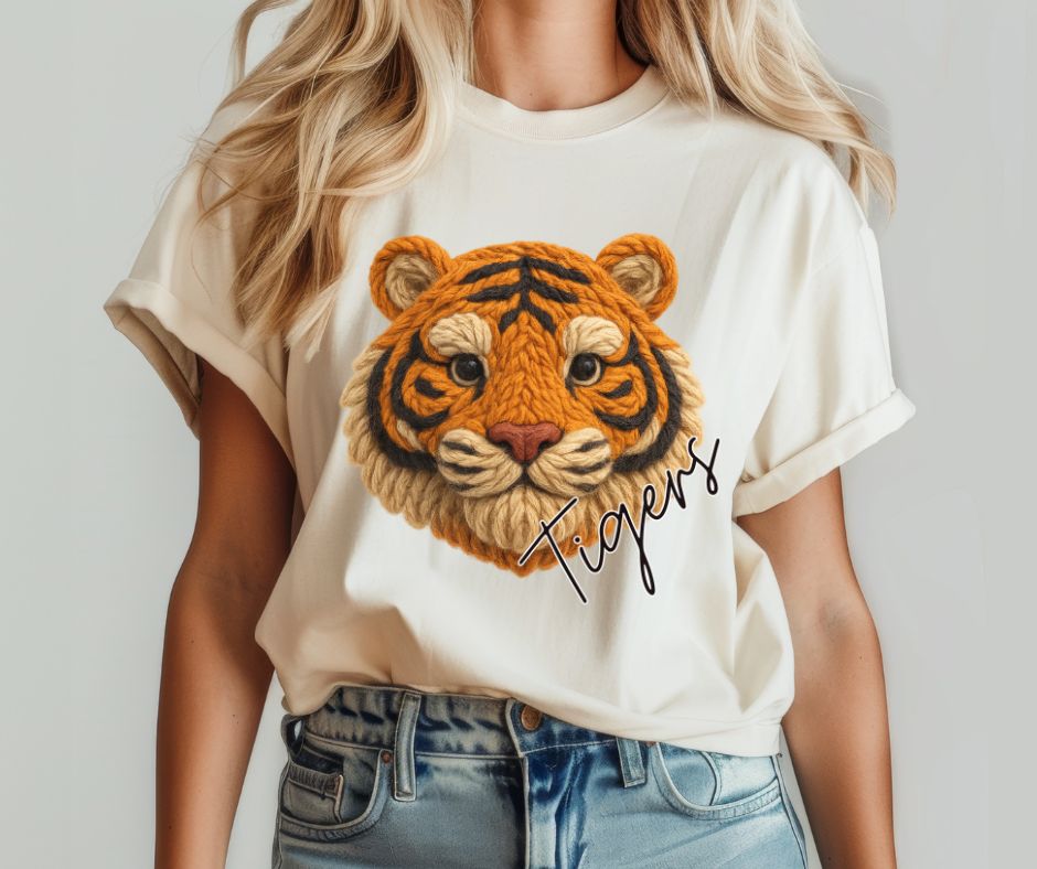 Tigers (Faux Yarn Mascot) - DTF