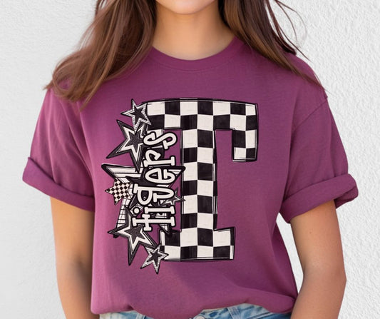Tigers (BW Checker Stars Mascot) - DTF