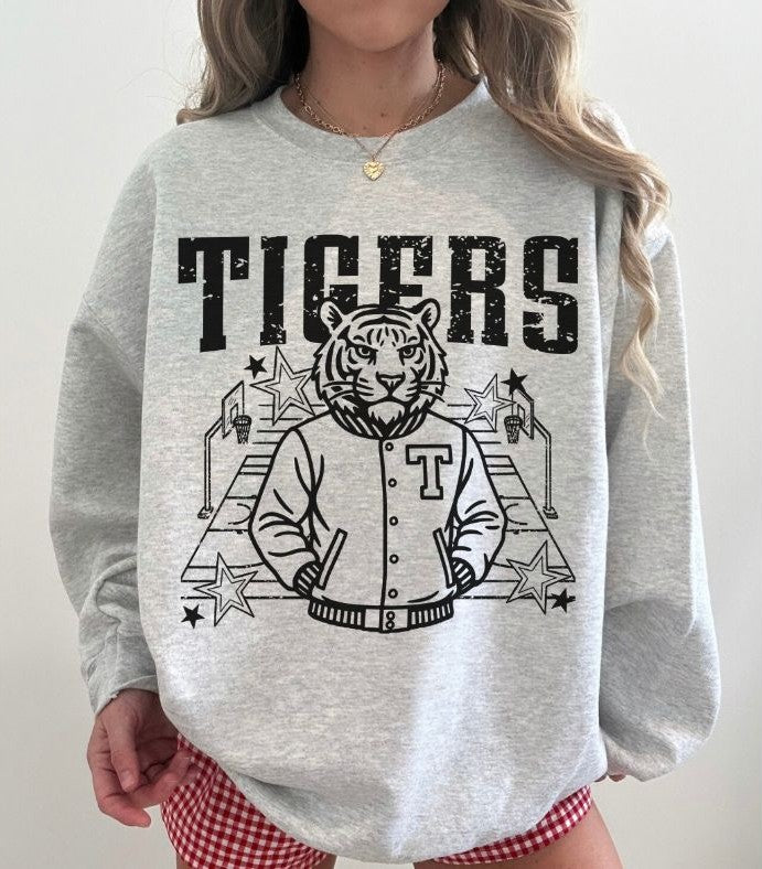 Tigers (Basketball Letterman Mascot) - DTF