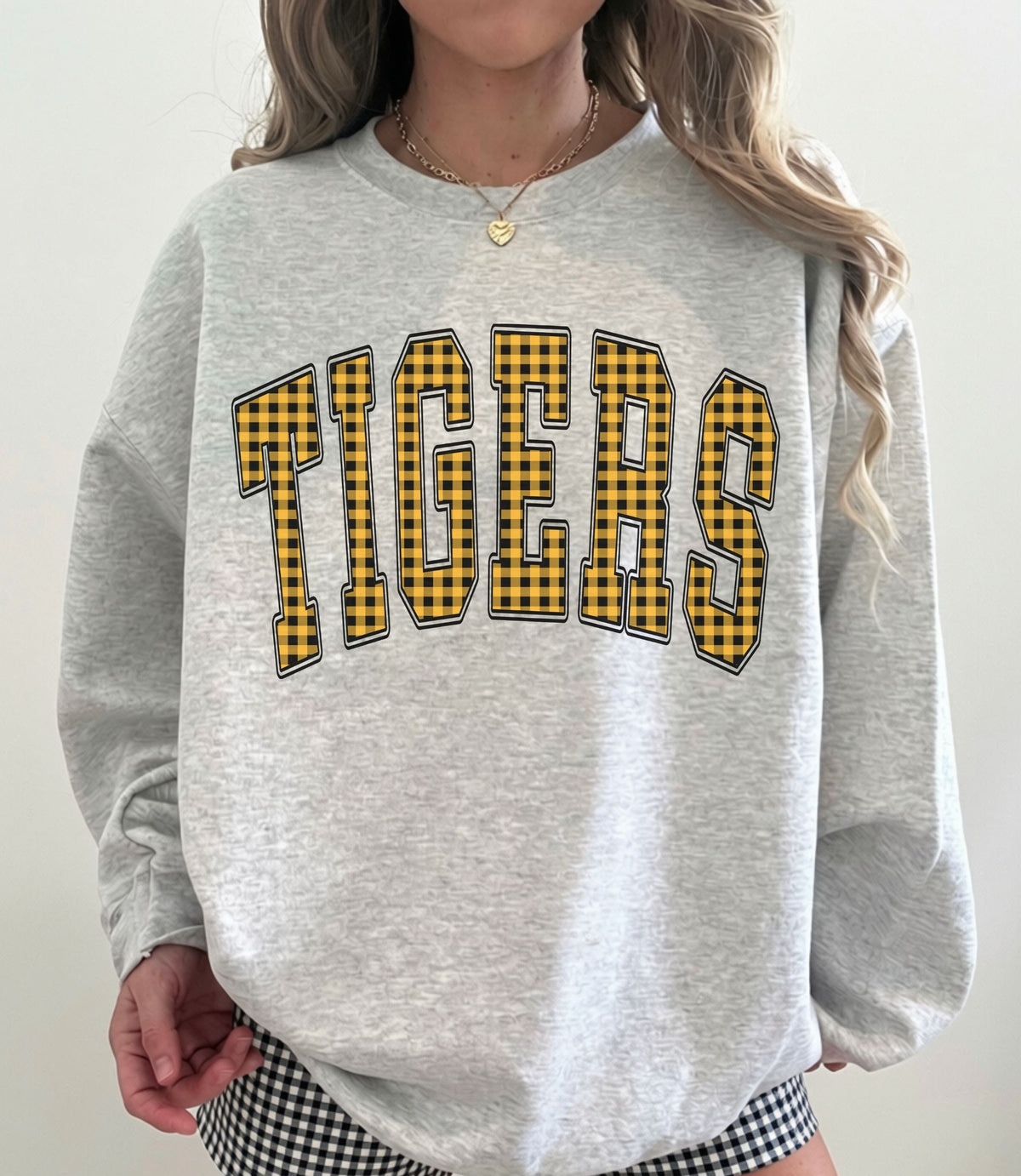 Tigers (Gingham Varsity Arch Mascot) - DTF