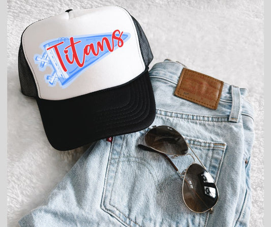 Titans - Red/Columbia Blue (Pennant Party Mascots) - DTF