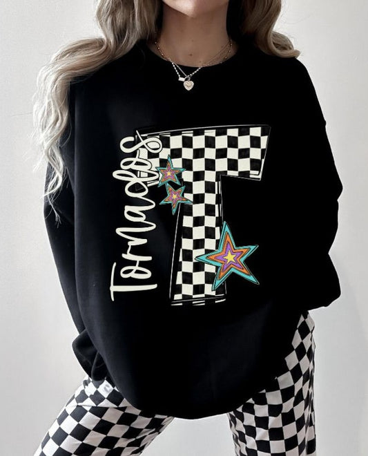 Tornados - Star (Retro Checkerboard Mascot) - DTF