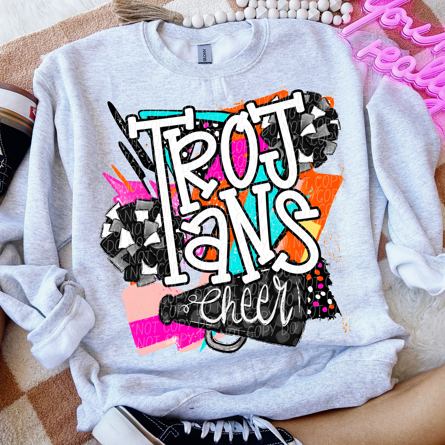 Trojans (Bright Retro Football Mascot) - DTF