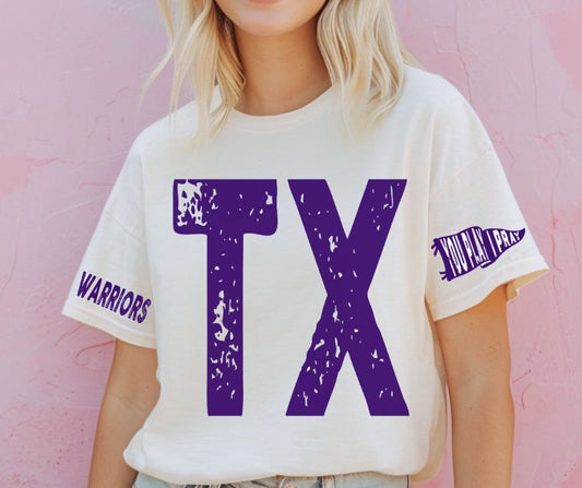 Warriors - Purple/TX (You Play I Pray Mascots) - DTF