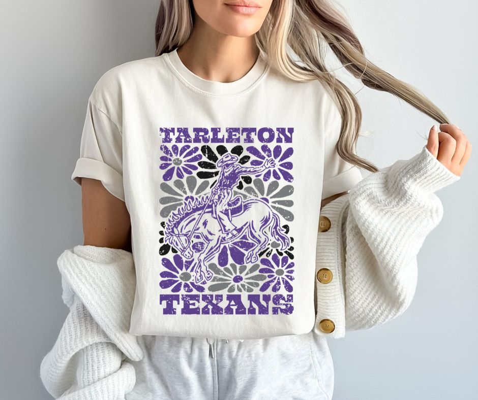 Tarleton State (Groovy Floral - College) - DTF