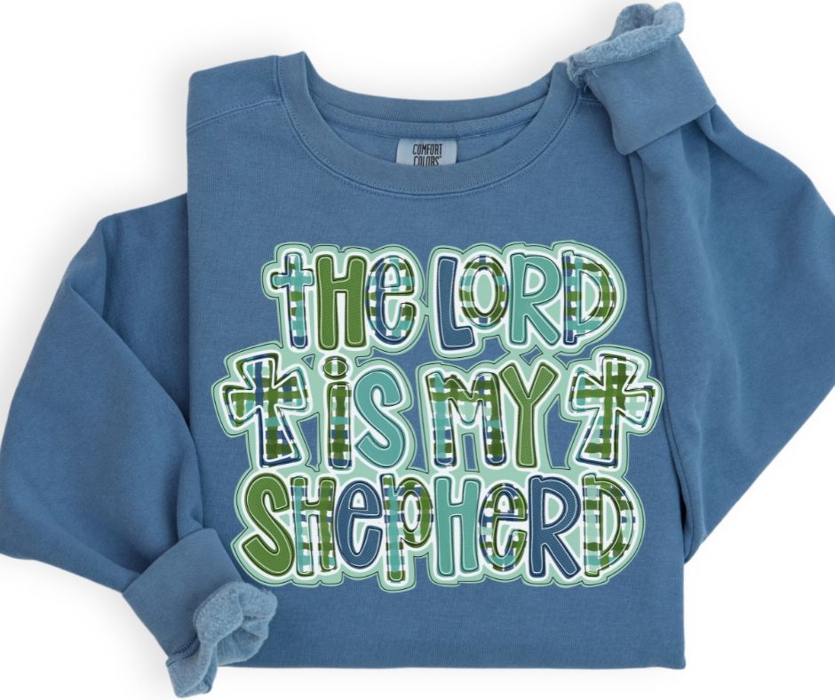 The Lord is My Shepherd (blue) - DTF