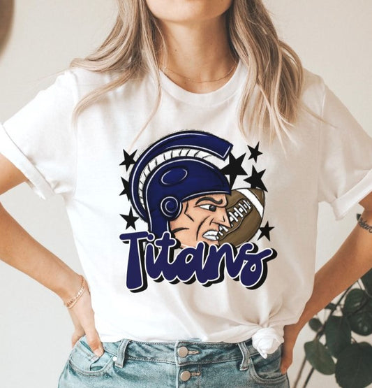 Titans Mascot (stars - navy) - DTF