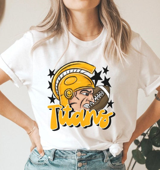 Titans Mascot (stars - yellow gold) - DTF