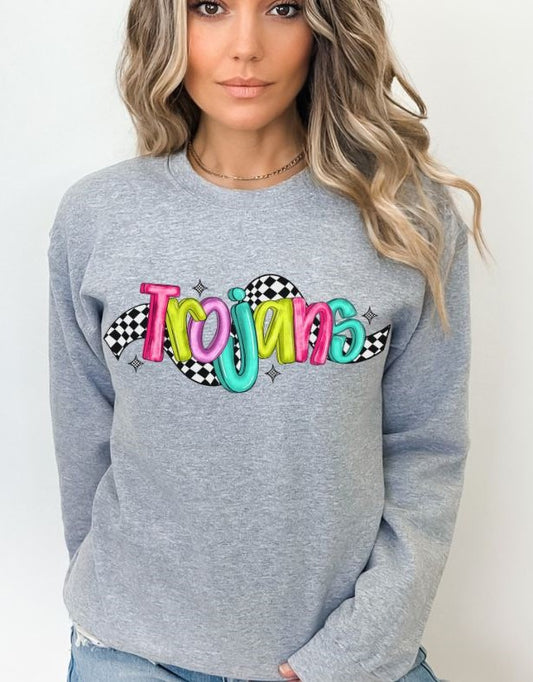 Trojans (Bright Checker Mascot) - DTF