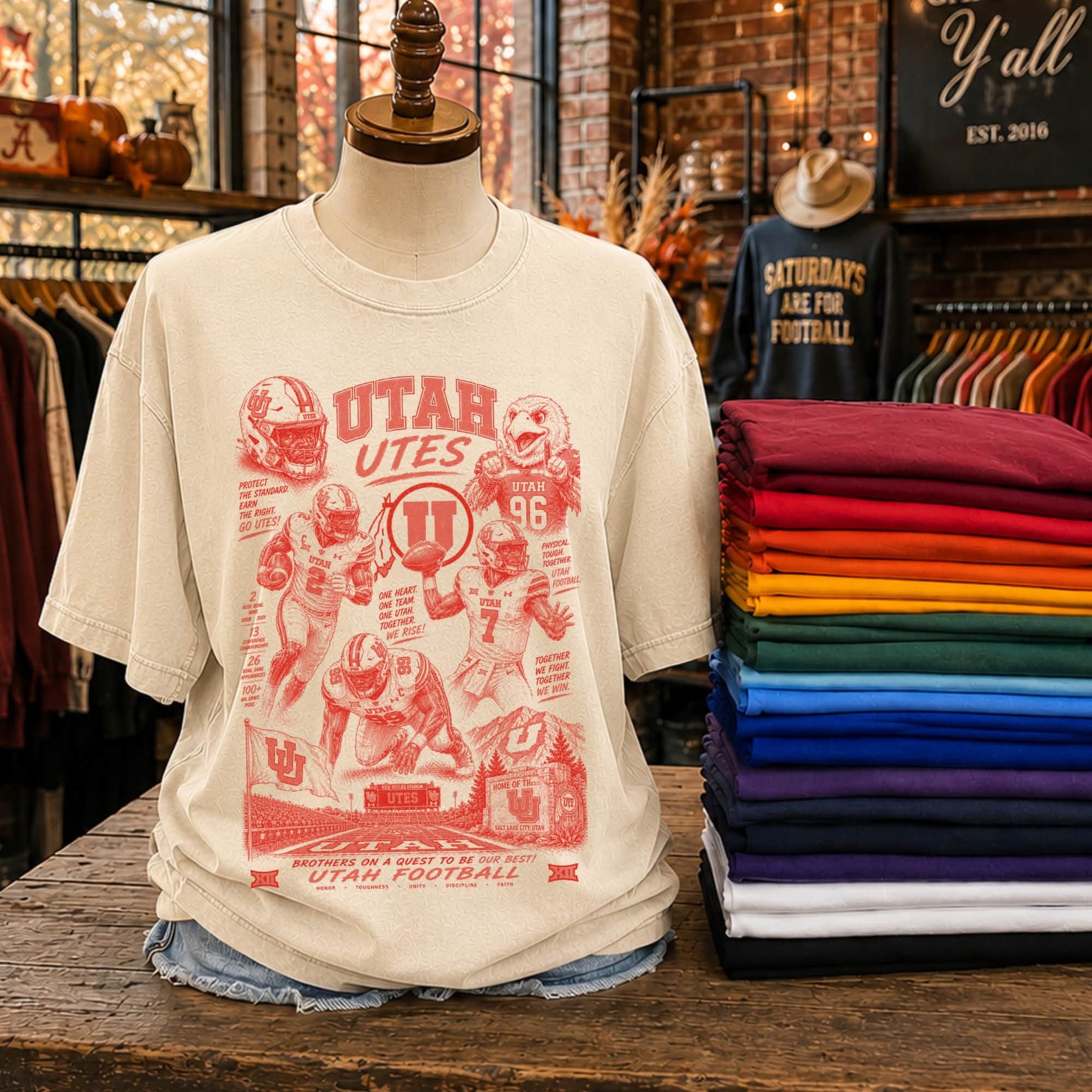 Utah (Big 12 Sketch Collage Teams) - DTF