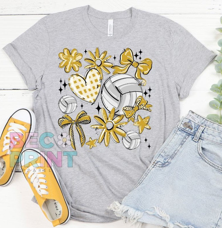 Play Ball Collage - Vegas Gold (Volleyball) - DTF