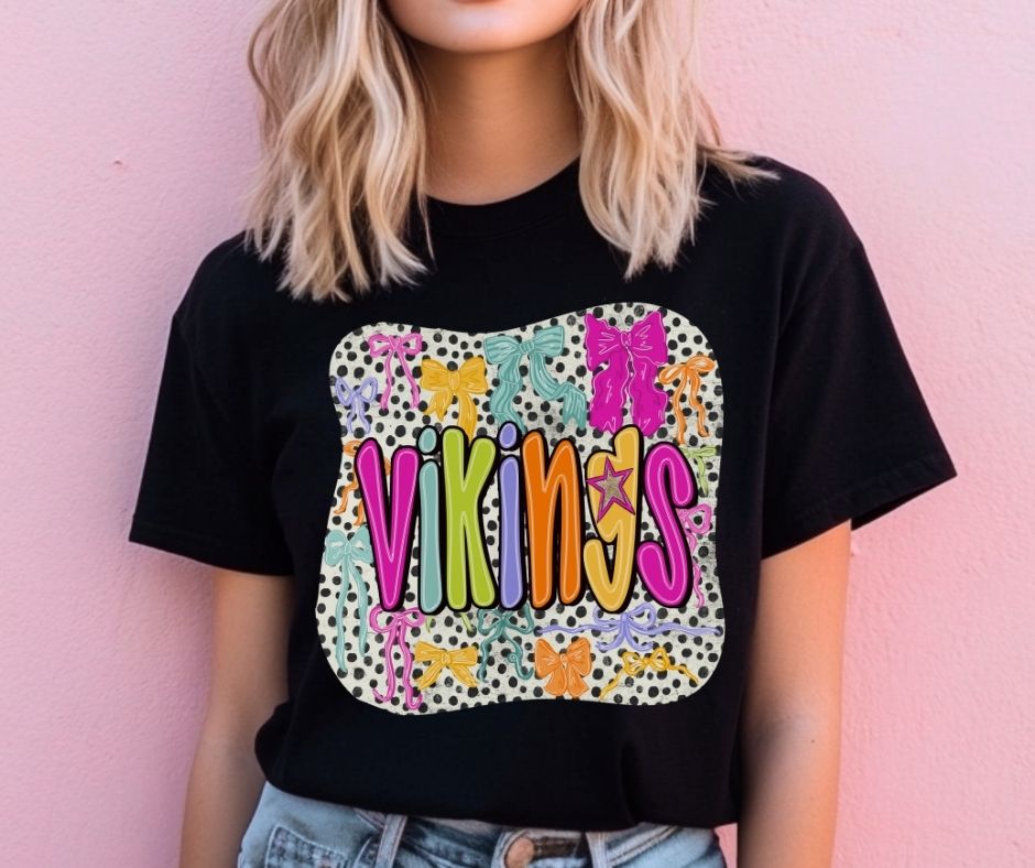 Vikings (Colorful Bows Mascot) - DTF