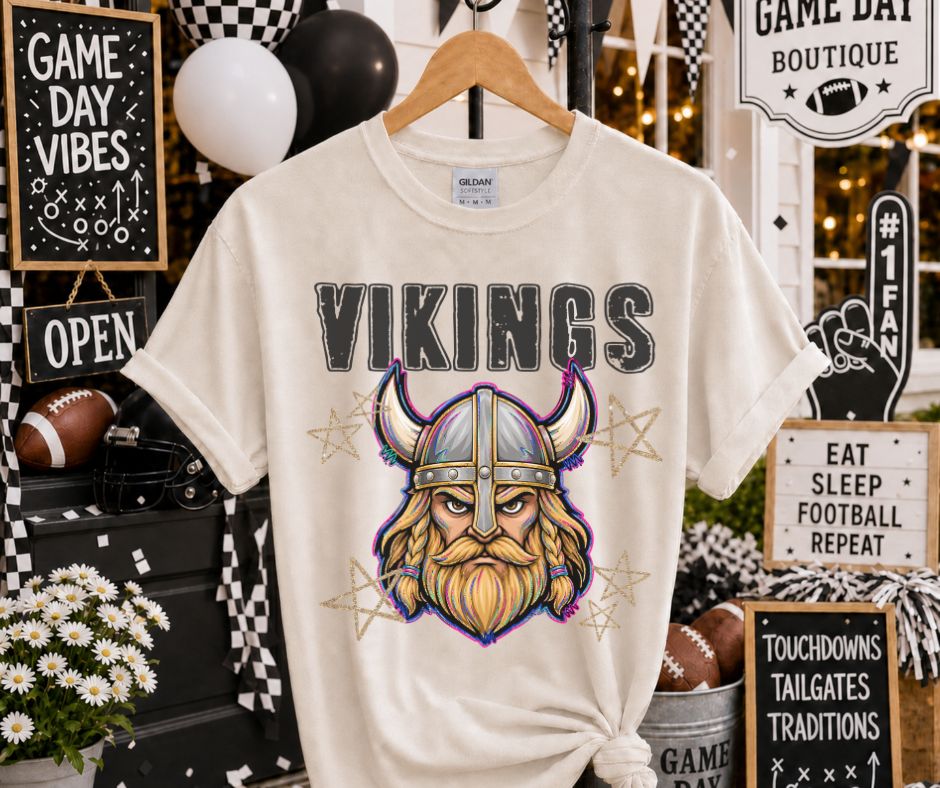 Vikings (Grunge Varsity Mascot) - DTF