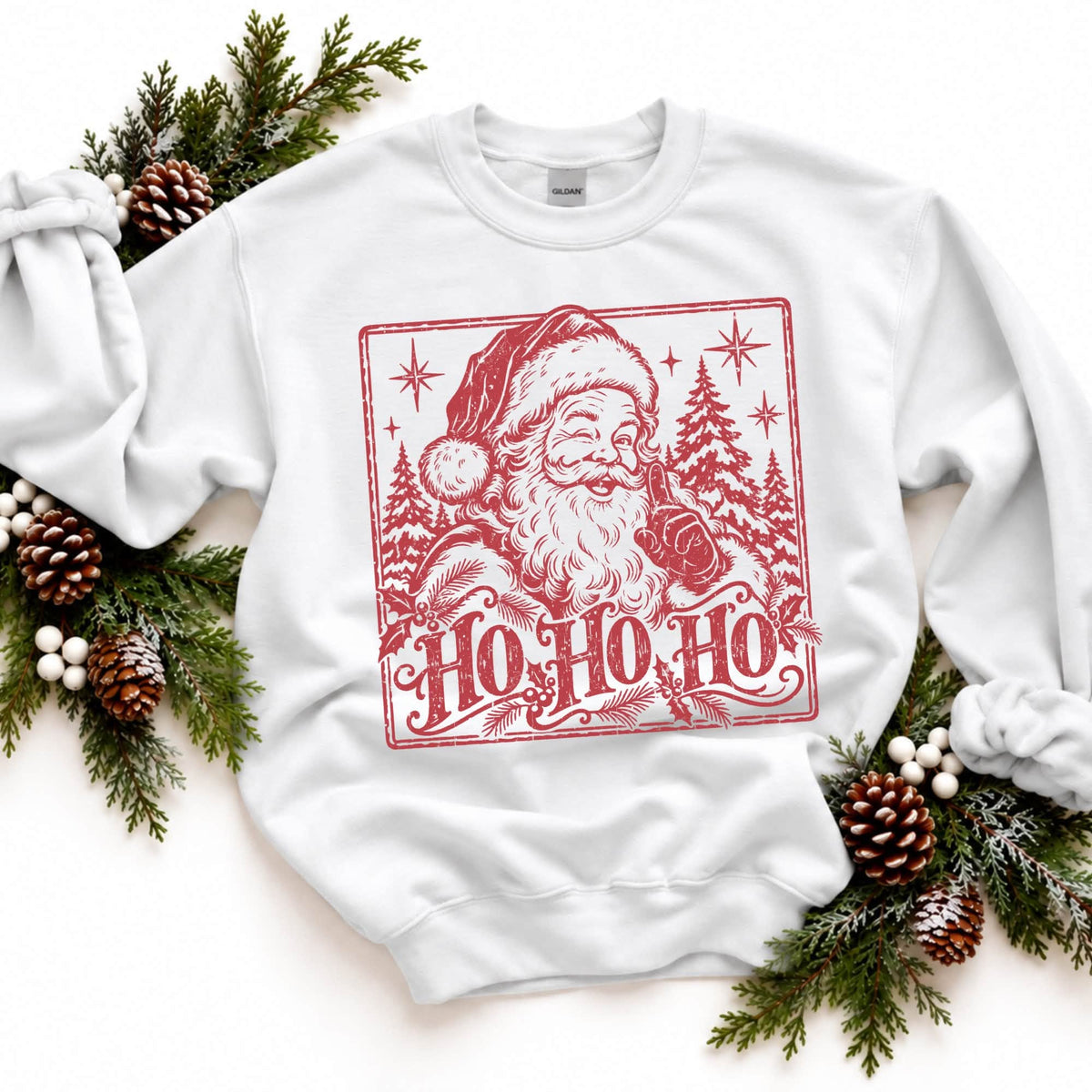 Ho Ho Ho Santa Silhouette - DTF