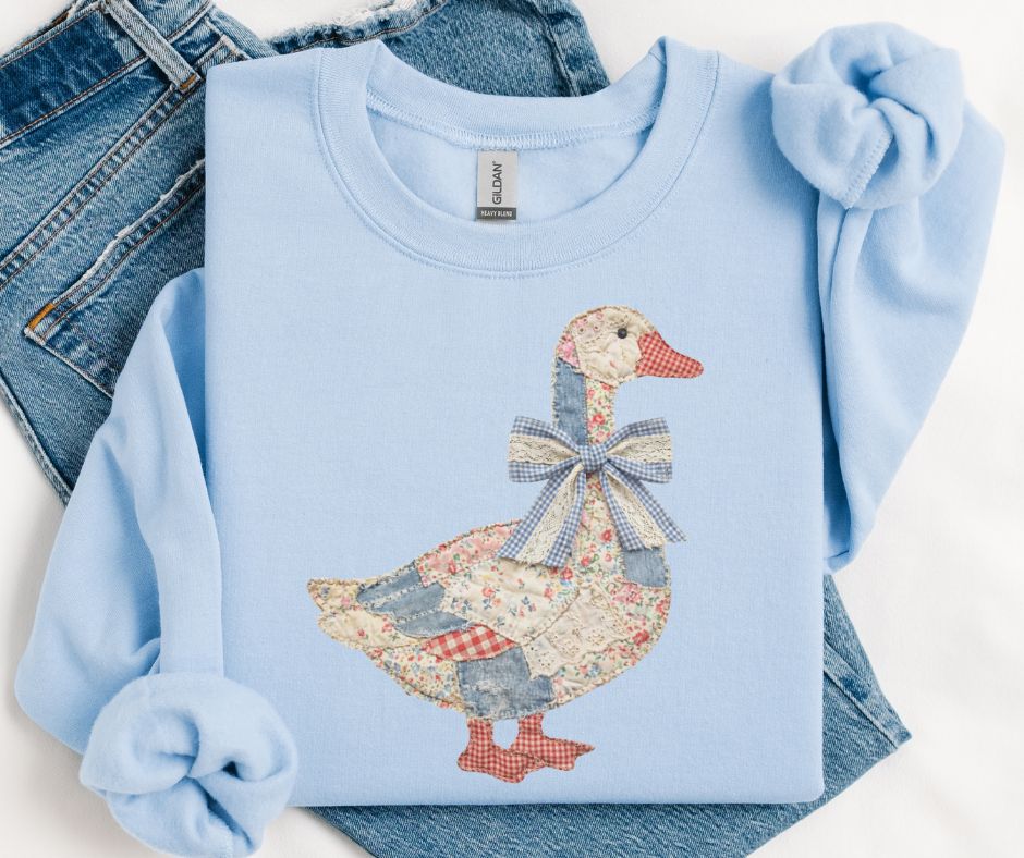 Vintage Patchwork Goose - DTF