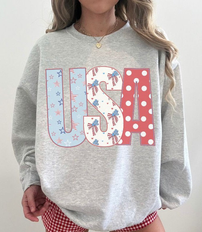 Vintage USA (Stars, Bows, and Polka Dots) - DTF