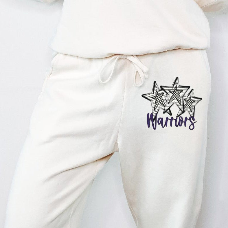 Warriors - Purple (Stars and Checks) - DTF