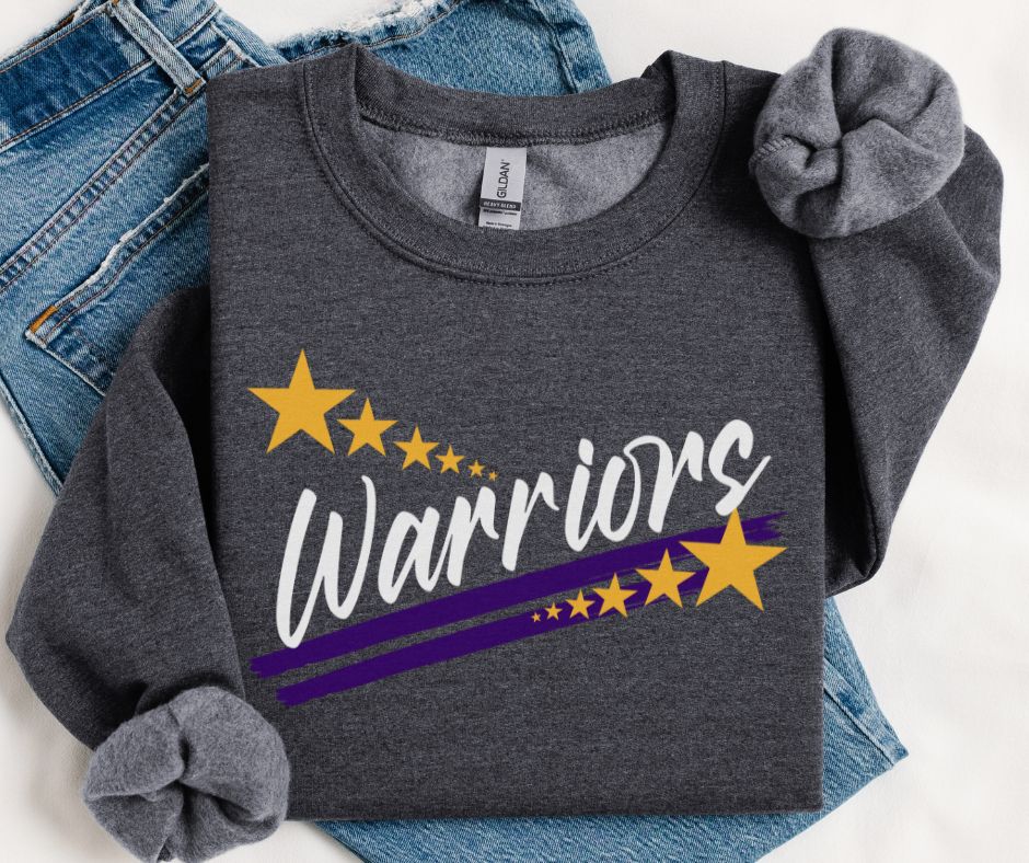 Warriors - White/Purple/Yellow Gold(Spirit Stars Mascots) - DTF