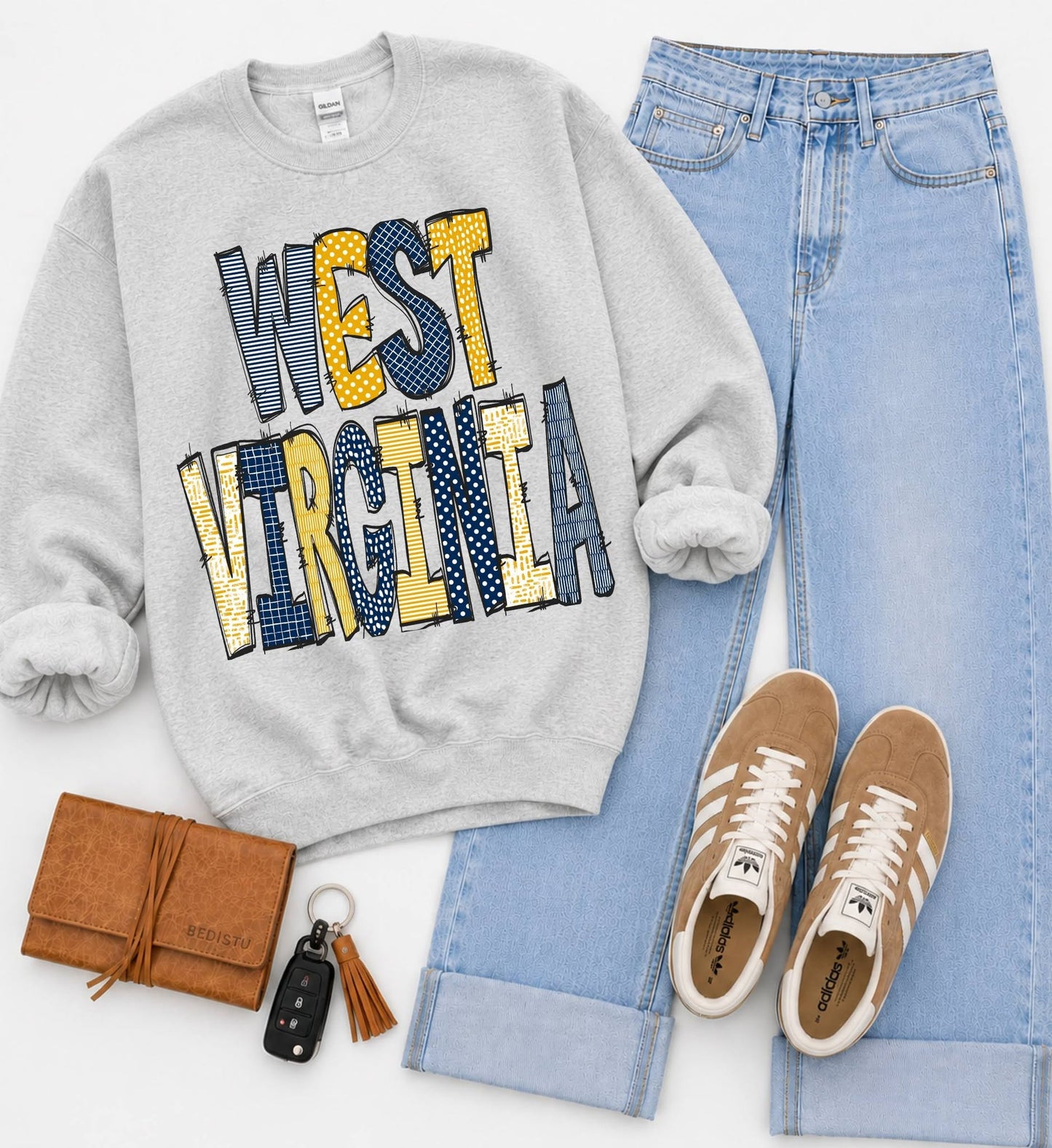 West Virginia (Doodle Pattern College) - DTF