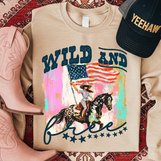 Wild and Free Cowgirl - DTF
