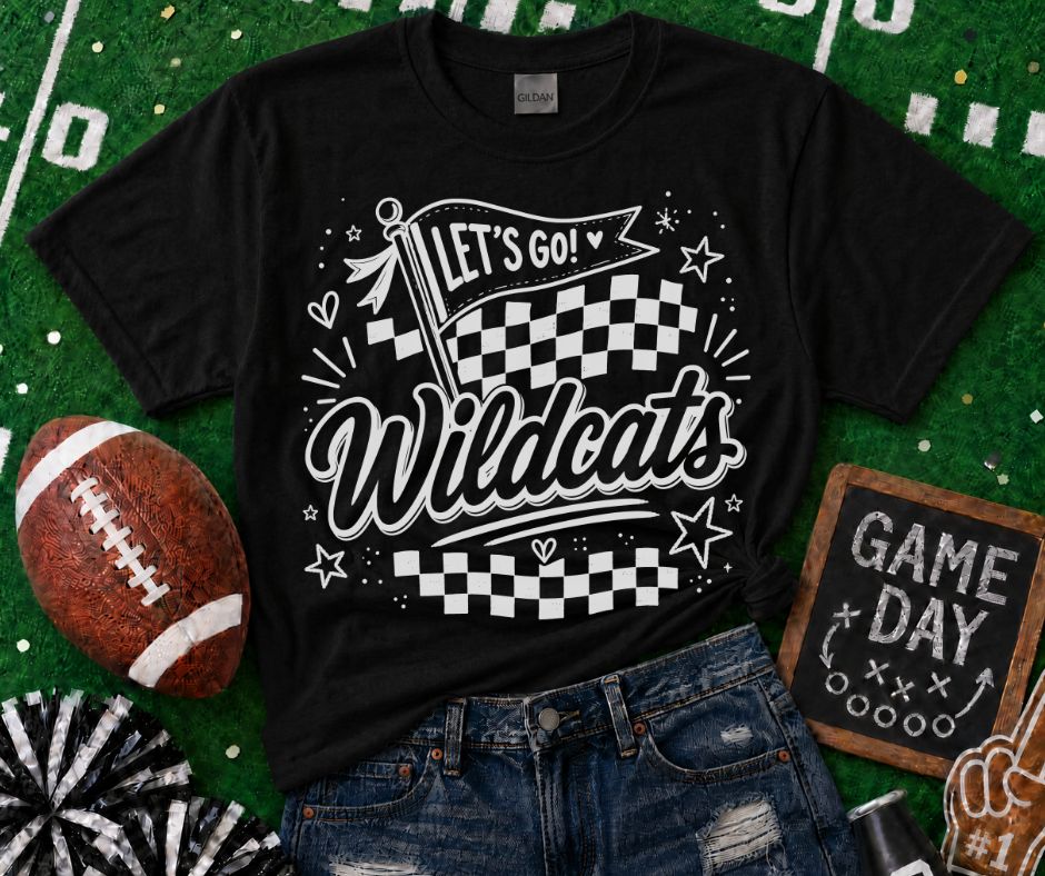 Wildcats (Lets Go Doodle Check Mascot) - DTF