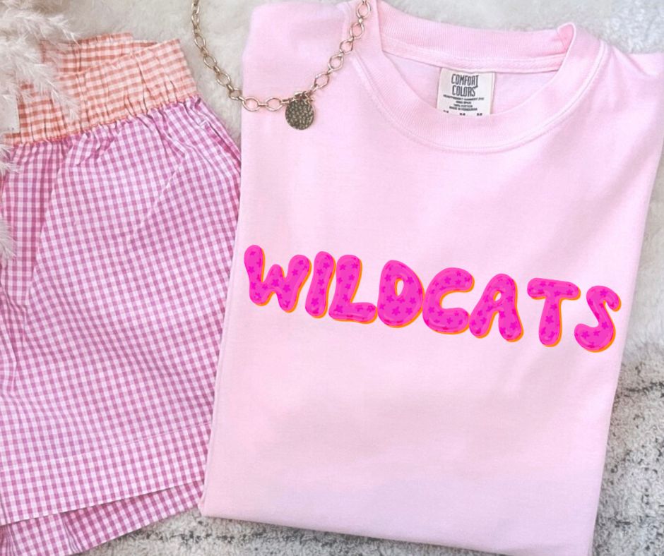 Wildcats (Pink Bubble Stars Mascot) - DTF