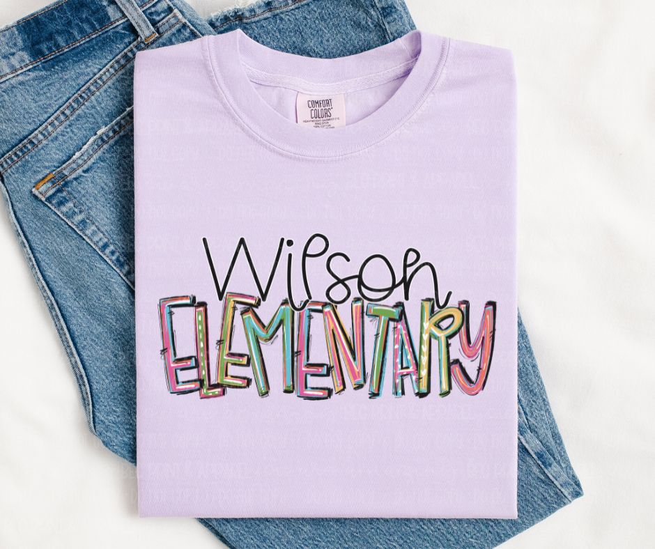 CUSTOM School Name (Pixie School Set) - DTF