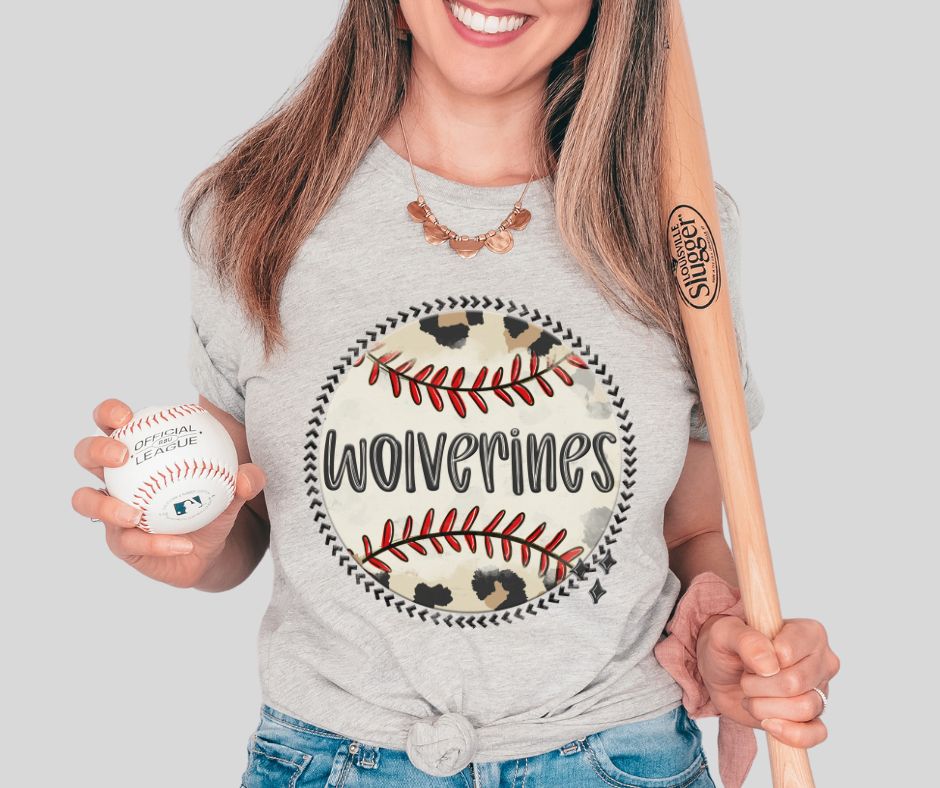 Wolverines (Leopard Baseball Mascot) - DTF