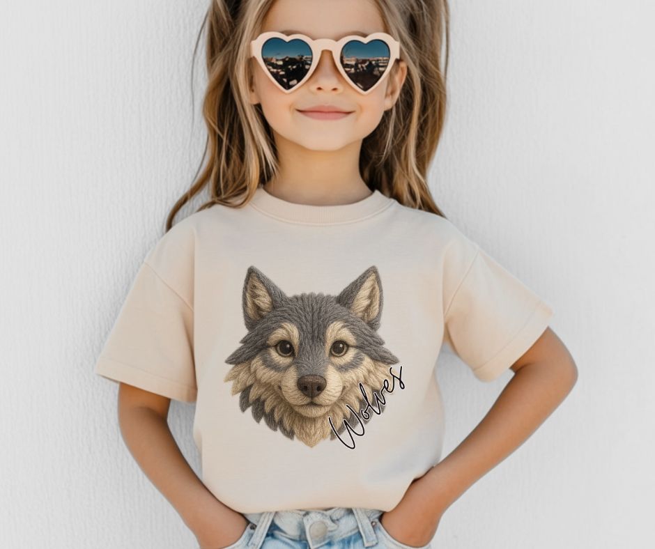 Wolves (Faux Yarn Mascot) - DTF