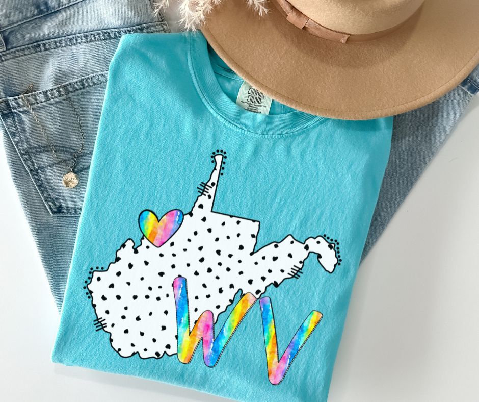 WV (Dotted Watercolor State Abbrev.) - DTF