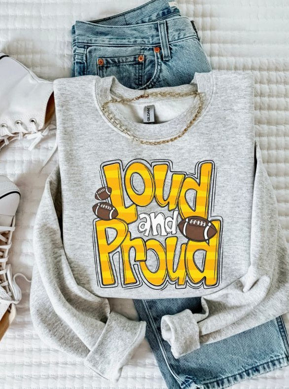 Loud and Proud Football (Yellow Gold) - DTF