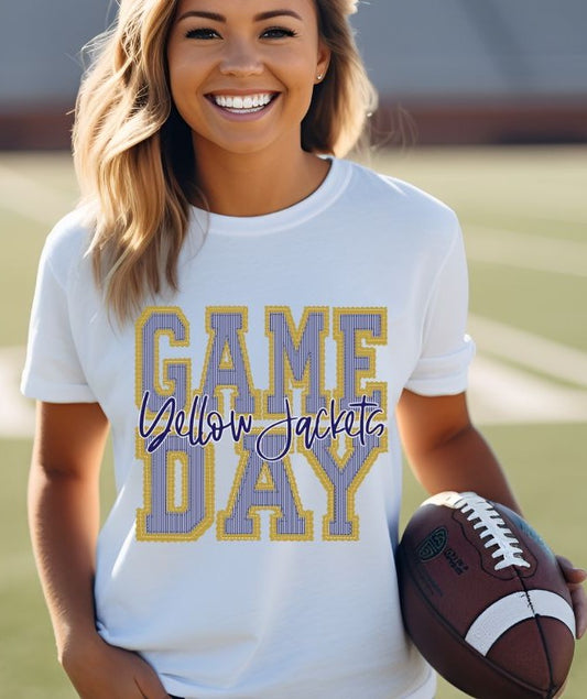 Yellow Jackets - Navy/Vegas Gold (Prepster Game Day Mascot) - DTF