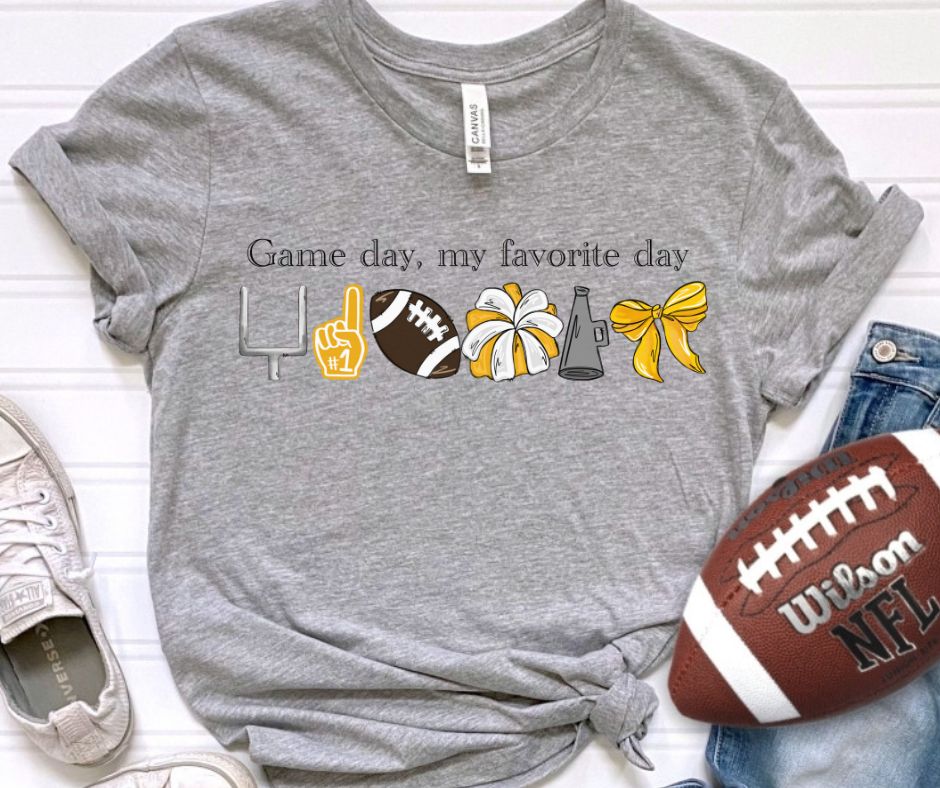 Game Day Favorite Day (Yellow Gold - Football)- DTF