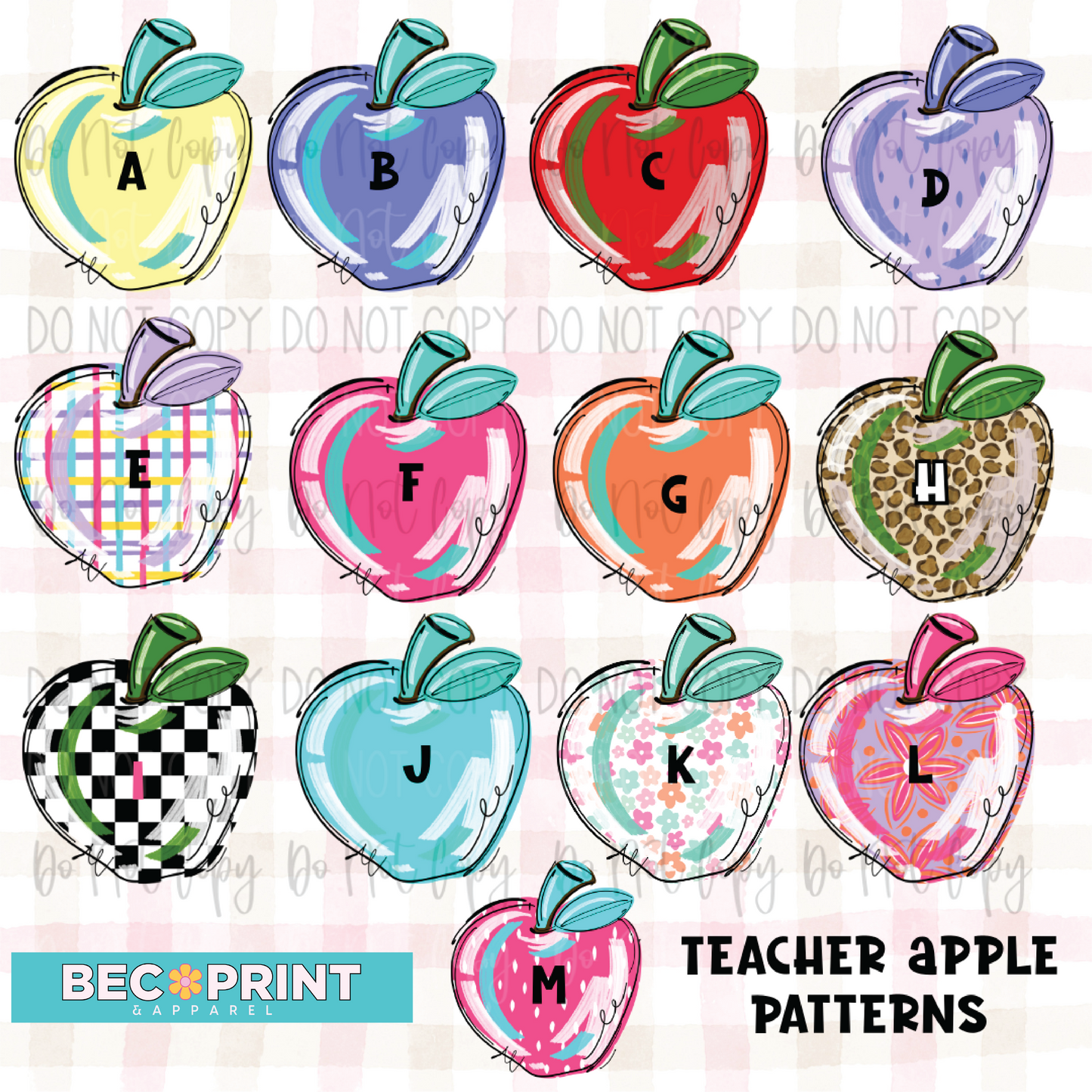 CUSTOM Teacher Apple (Personalized) - DTF