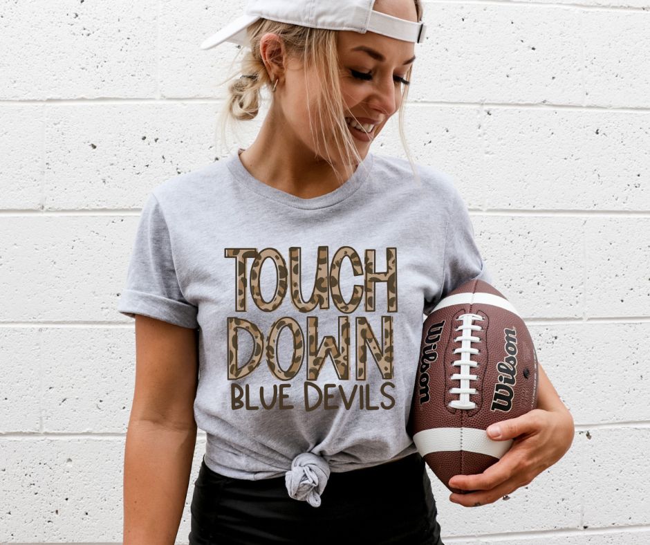 Blue Devils Touch Down Leopard Mascot - DTF