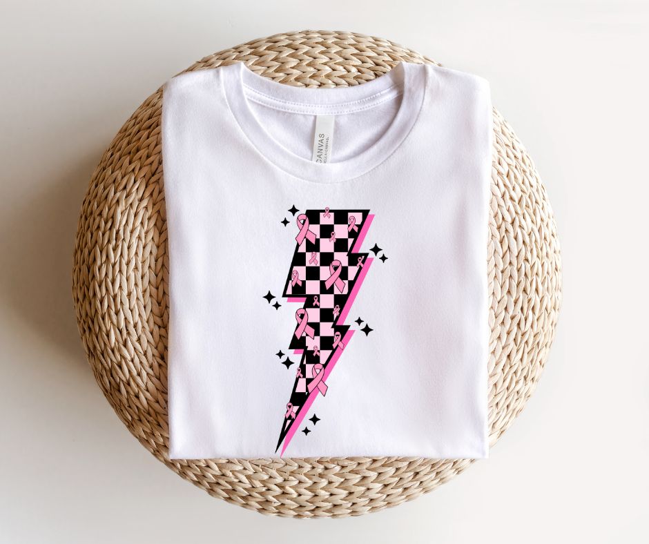 Breast Cancer bolt - DTF