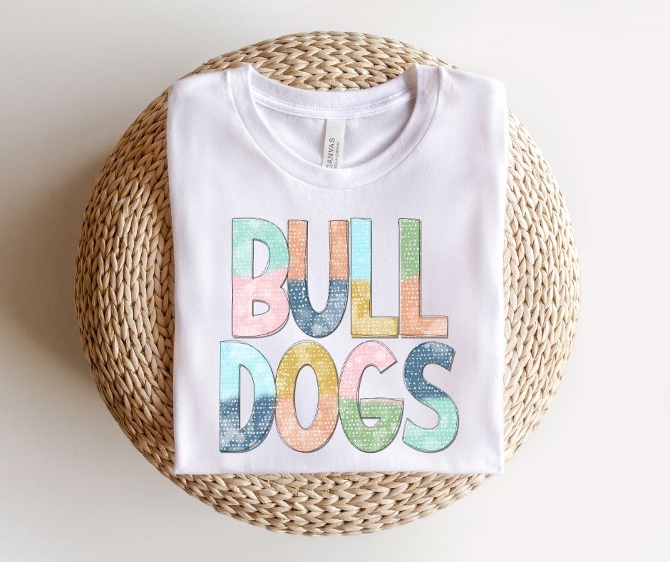 Bulldogs Multi-Colored Mascot - DTF