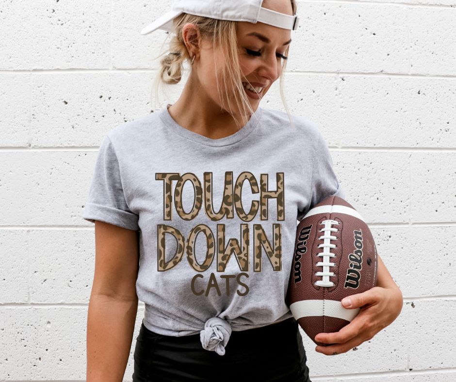 Cats Touch Down Leopard Mascot - DTF