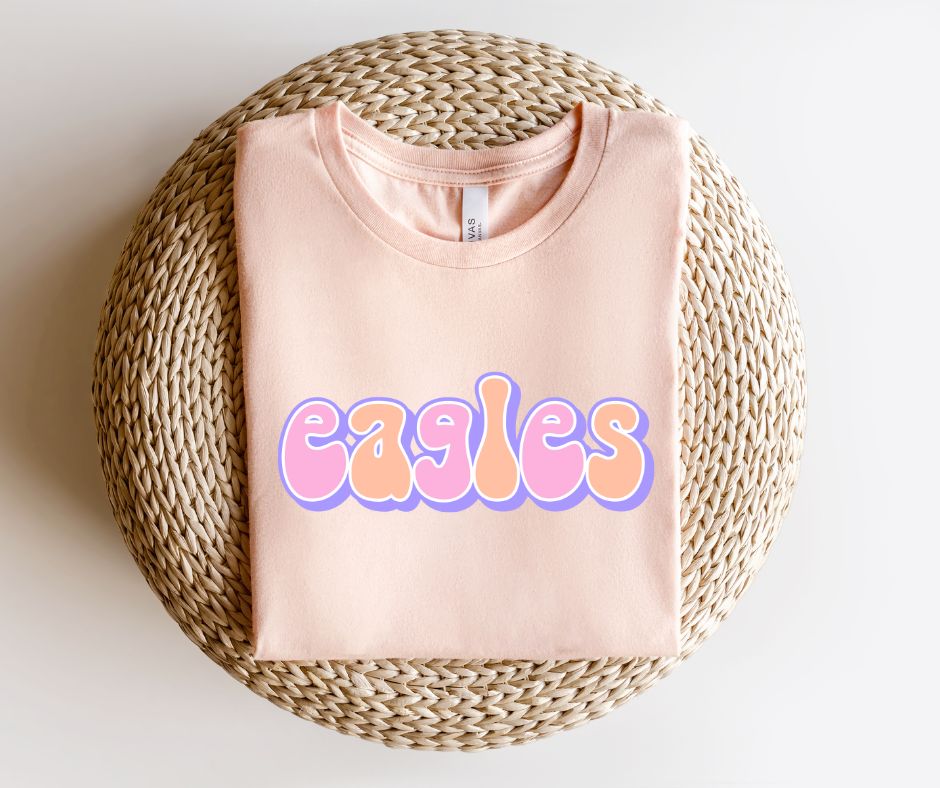 Retro Eagles Mascot (no flowers) (YOUTH) - DTF