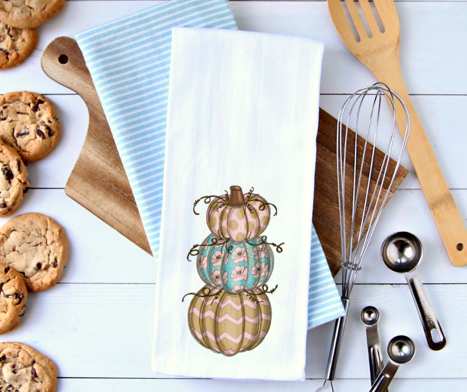 Floral Pumpkins - DTF (tea towel transfer)