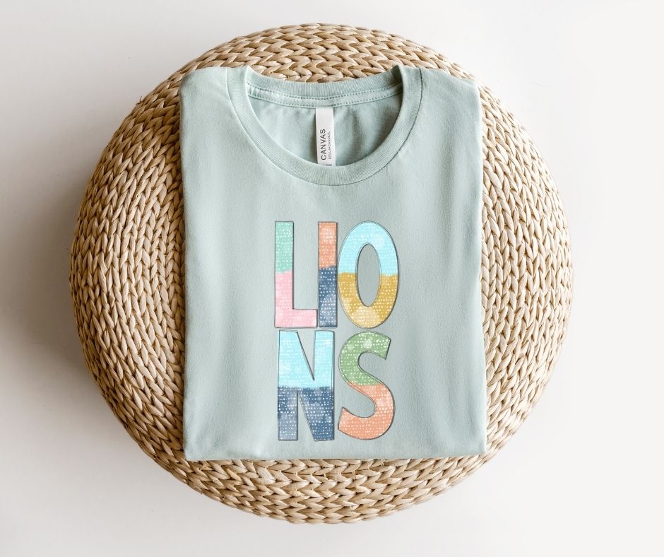 Lions Multi-Colored Mascot - DTF