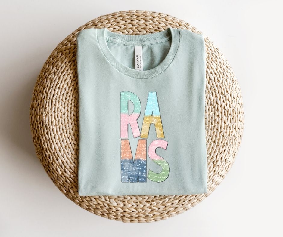 Rams Multi-Colored Mascot - DTF