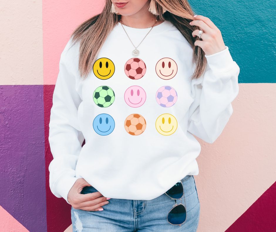 Soccer Smile Face - DTF