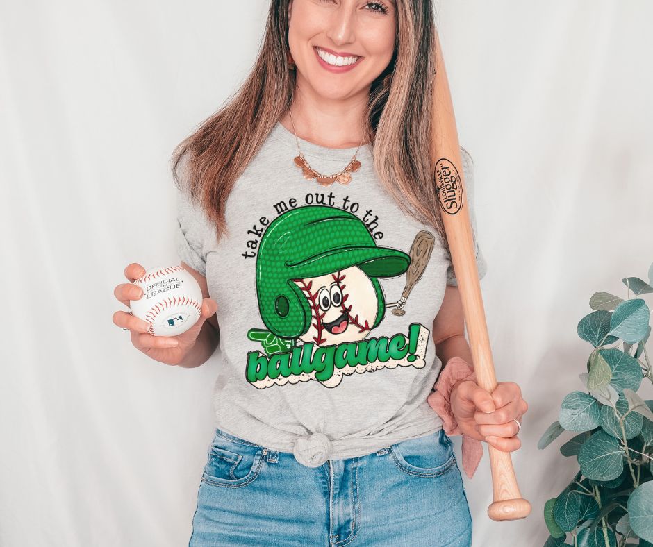 Take me out to the Ballgame - Baseball (green)- DTF